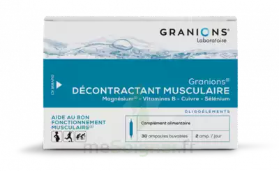 Granions Décontractant Musculaire Solution Buvable 2b/30 Ampoules/2ml à Saint-Mandrier-sur-Mer